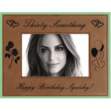 Personalized Custom Engraved Birthday Leatherette Picture Frame   323303048483